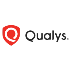 Qualys logo with red shield and stylized white 'Q'
