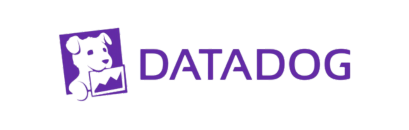 Datadog logo, features purple dog with chart