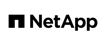 NetApp logo with black text and a stylized square icon
