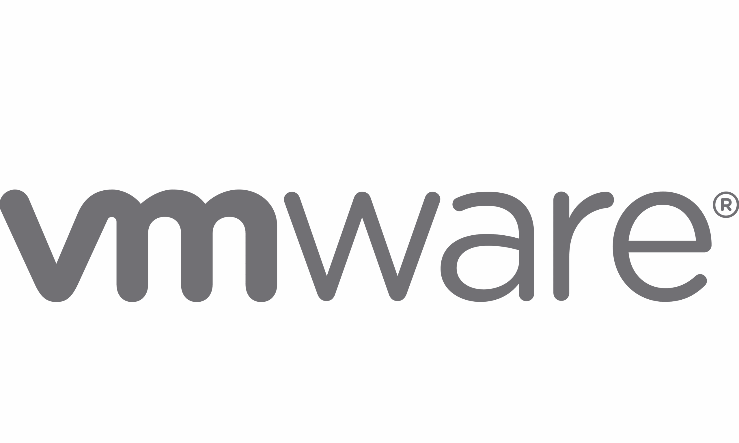 VMware logo with lowercase gray letters on a transparent background