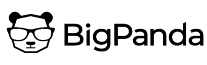 BigPanda logo with stylized panda face wearing glasses