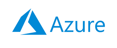 Microsoft Azure logo with blue angular icon on the left