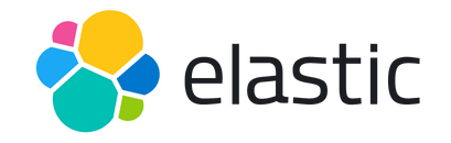 Elastic logo with colorful cluster design