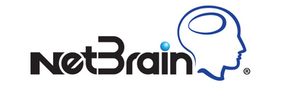 NetBrain logo with stylized head profile and blue accent