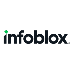 Infoblox logo with green diamond above black text