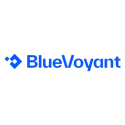 BlueVoyant logo with blue text and a blue geometric symbol